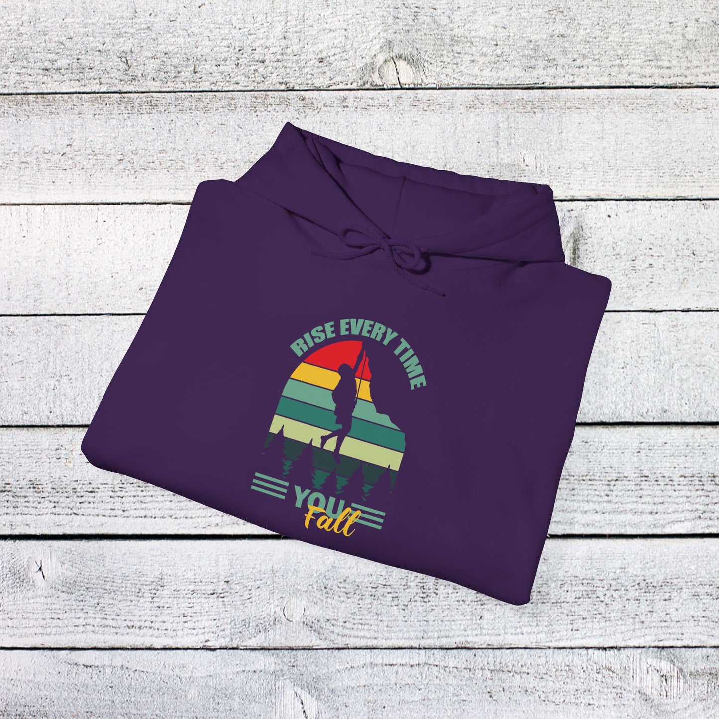 unisex heavy blend™ hooded sweatshirt - rise every time you fall - resilience quote