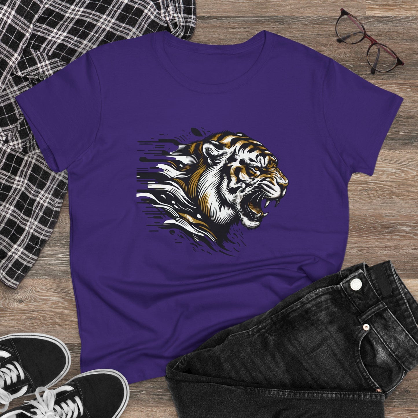 fierce tiger graphic cotton tee