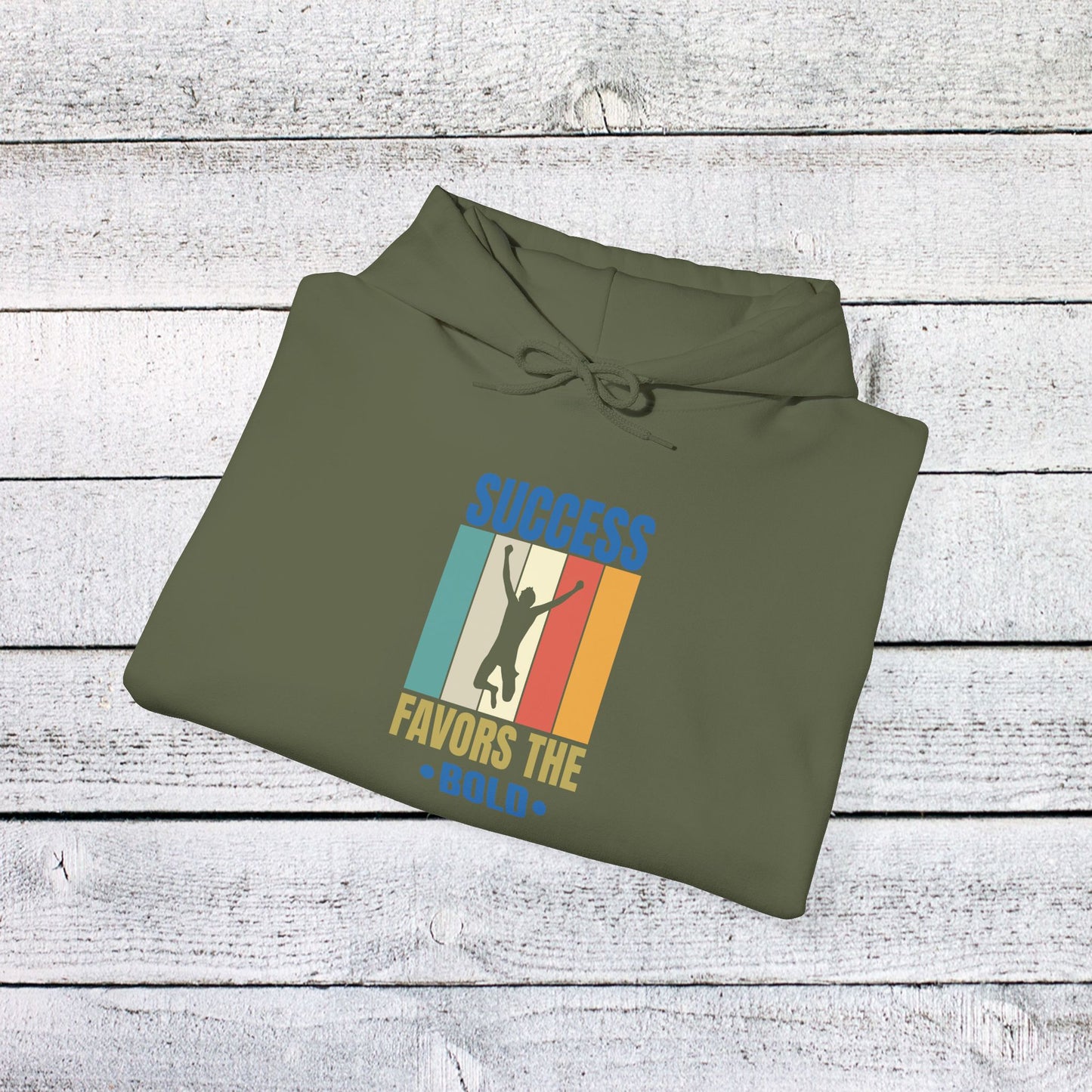 unisex heavy blend™ hooded sweatshirt - success favors the bold - risk and reward quote