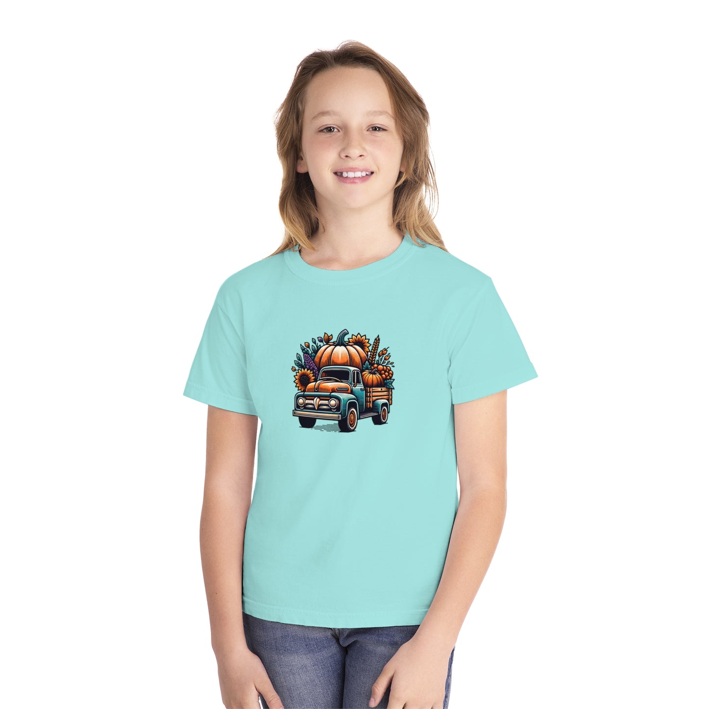youth t-shirt - pumpkin truck!