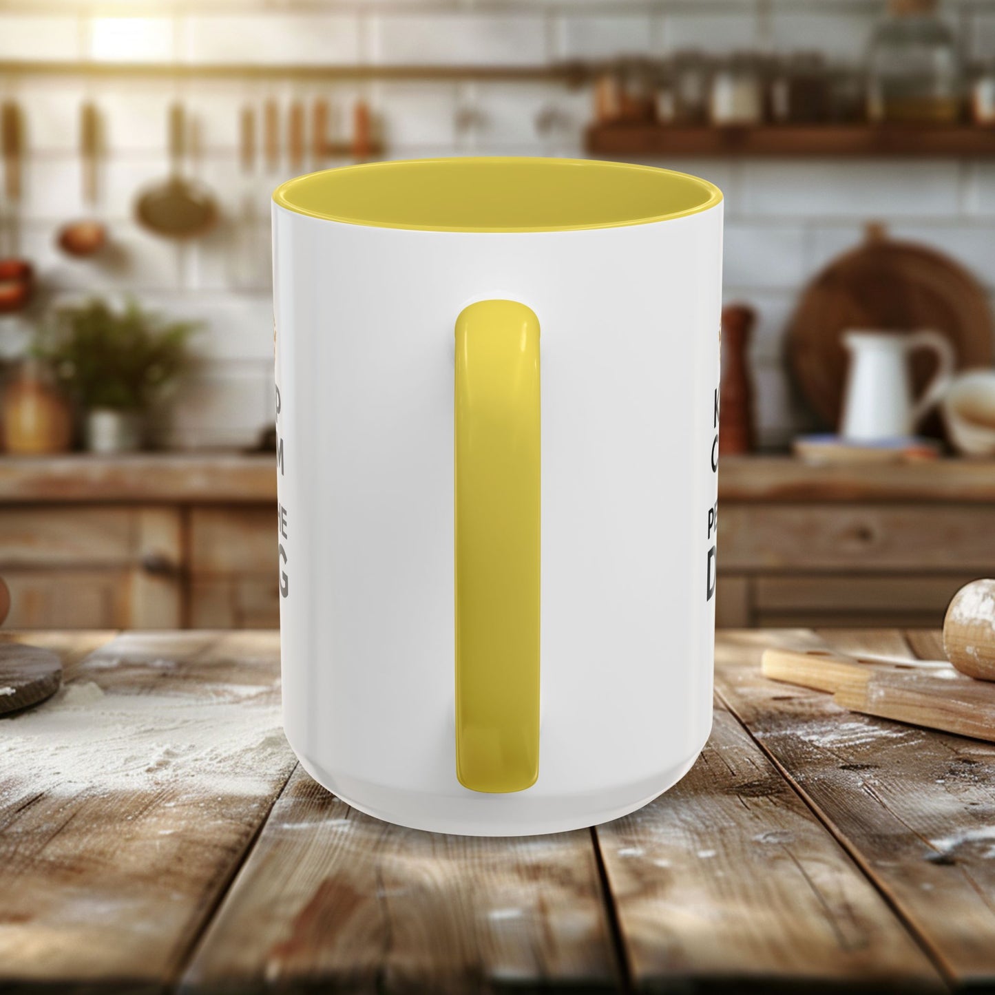 colorful mugs (11oz, 15oz) - keep calm and pet the dog | funny dog lover gift | cute pet quote design