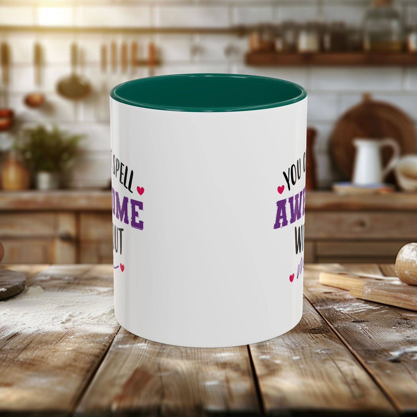 colorful mugs (11oz, 15oz) - you can’t spell awesome without me - funny confidence quote
