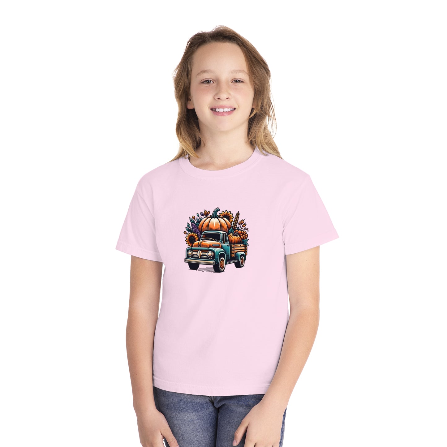 youth t-shirt - pumpkin truck!