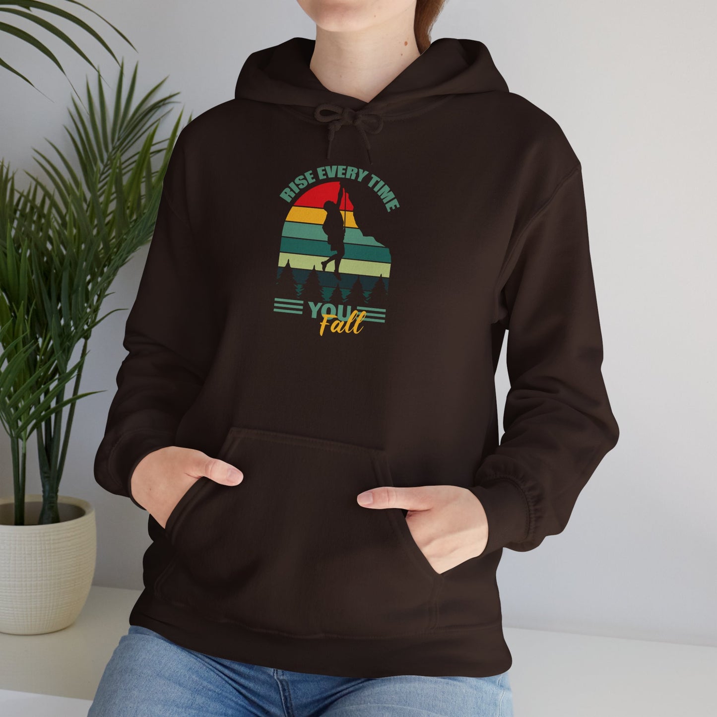 unisex heavy blend™ hooded sweatshirt - rise every time you fall - resilience quote