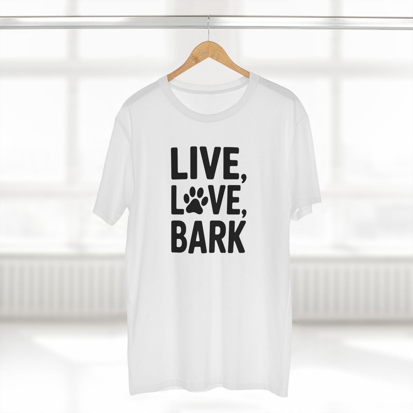 adult staple tee - live love bark | funny dog lover gift | cute pet quote design