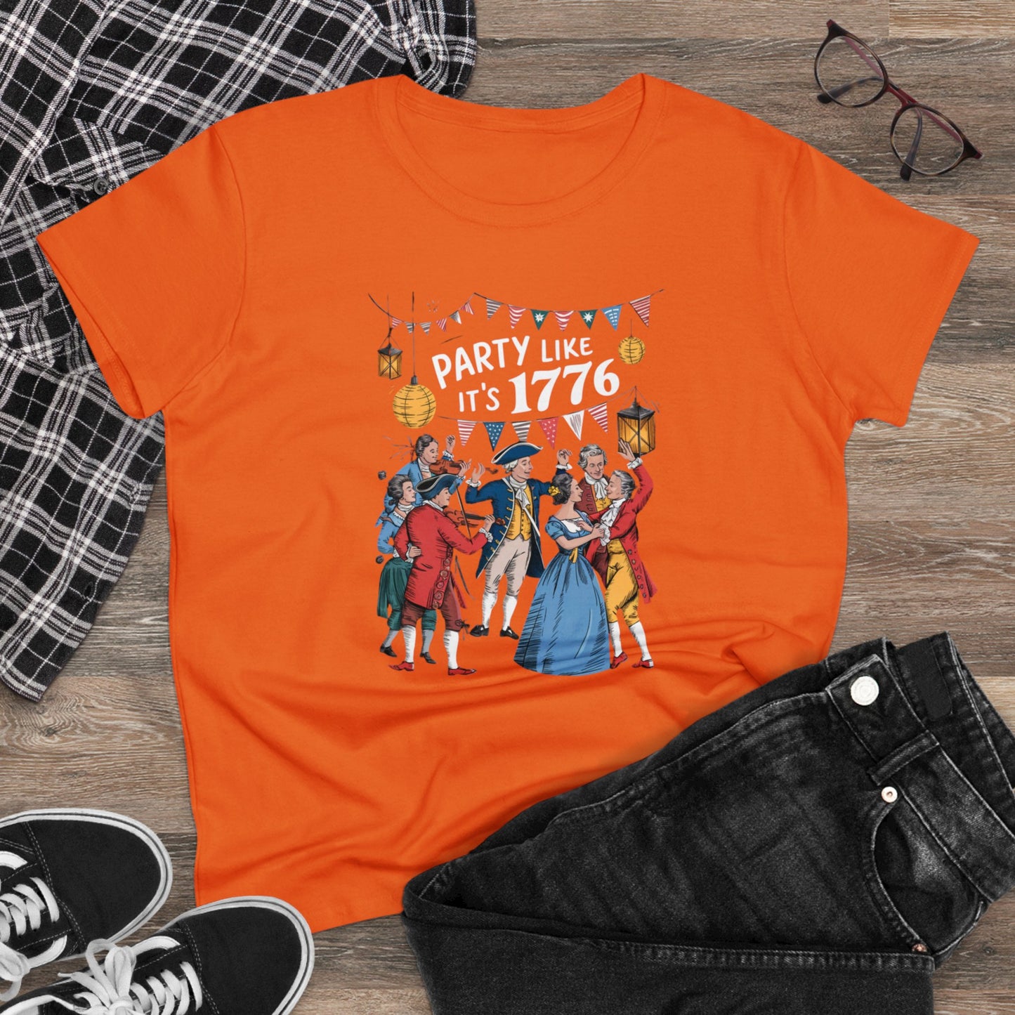 women's t-shirt, women's tee, election, party like is 1776!