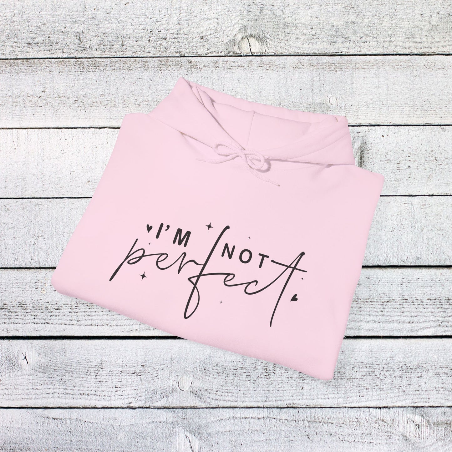 unisex heavy blend™ hooded sweatshirt - i’m not perfect - self-acceptance quote