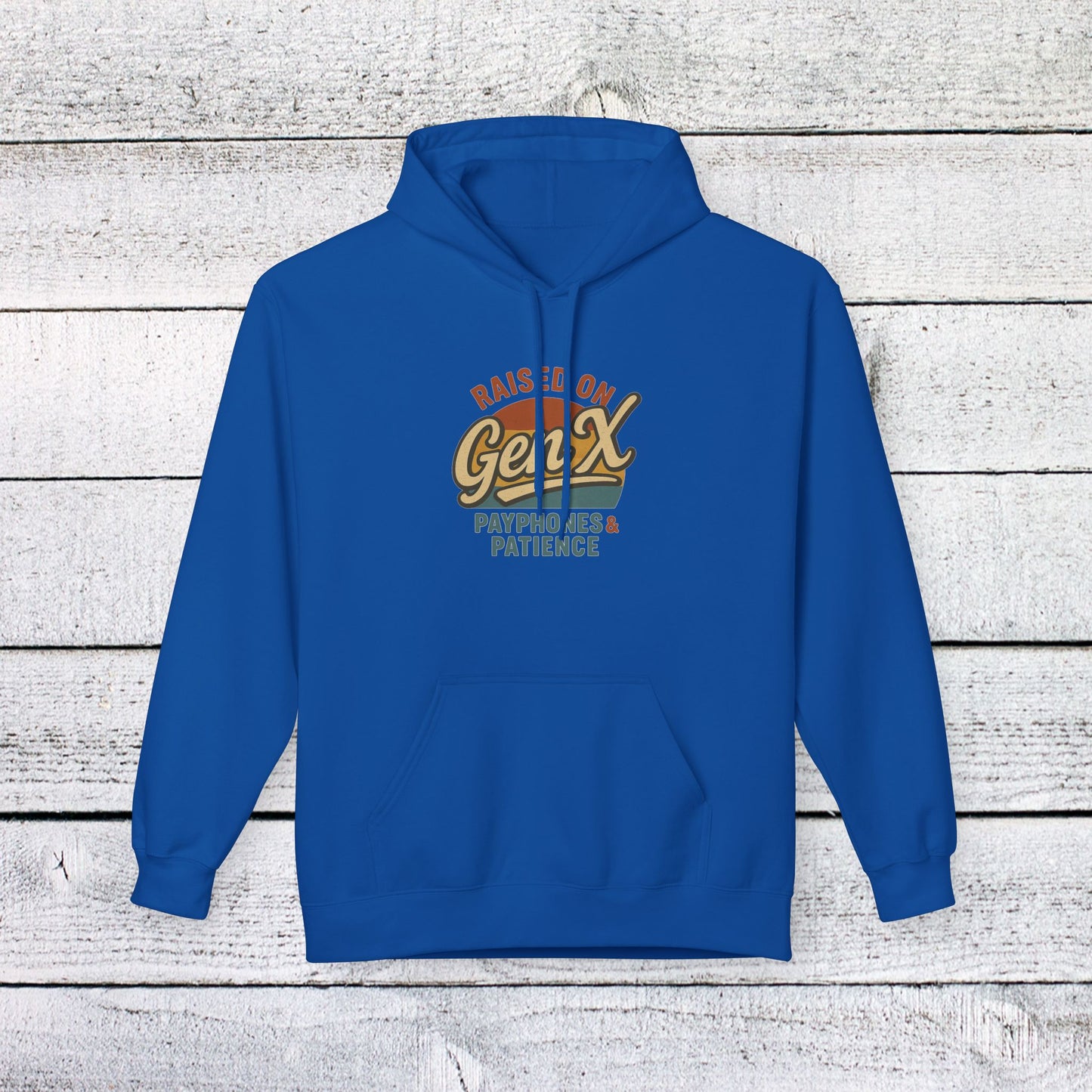 unisex softstyle hoodie - raised on gen x design