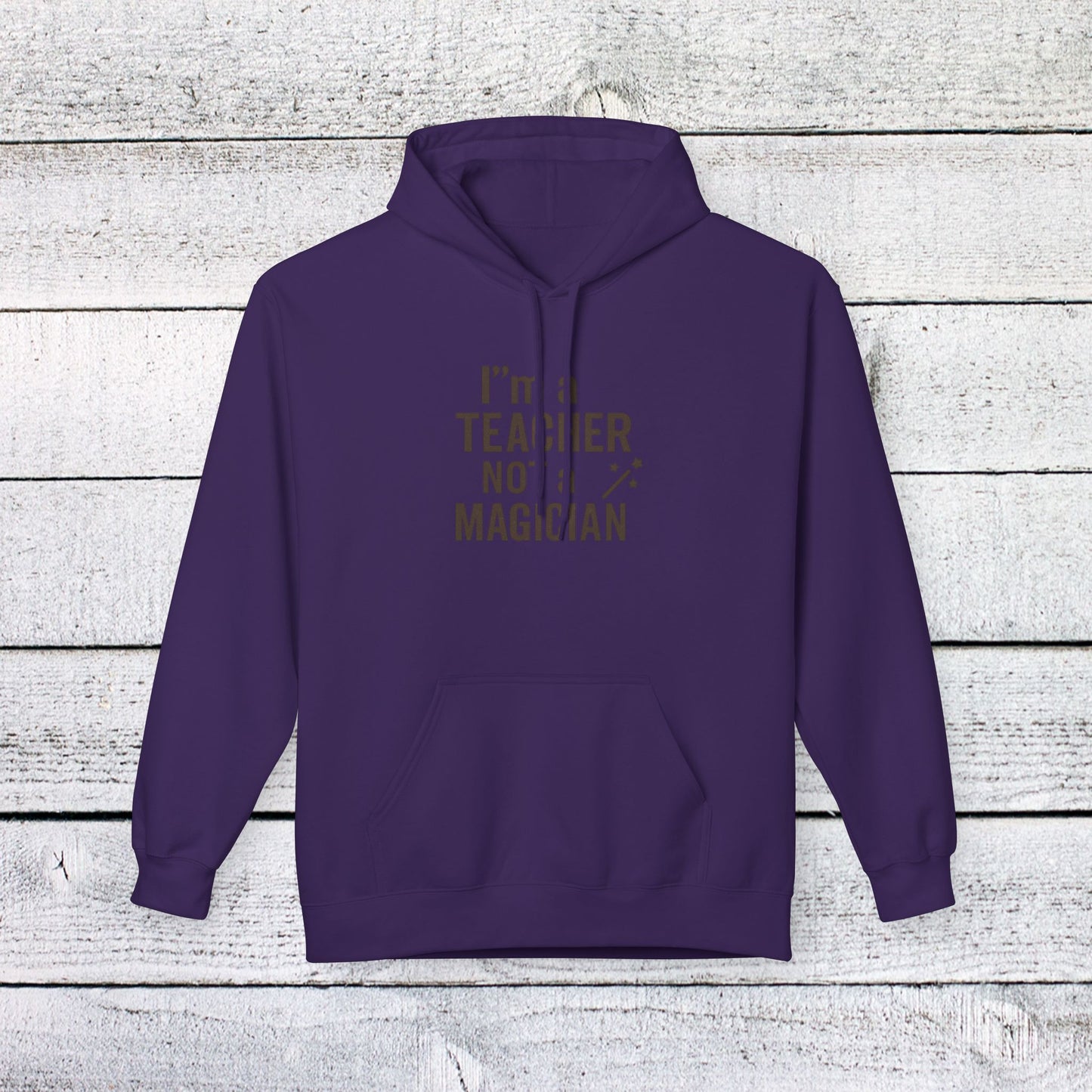 unisex softstyle hoodie - i'm a teacher not a magician design. teachers with attitude.