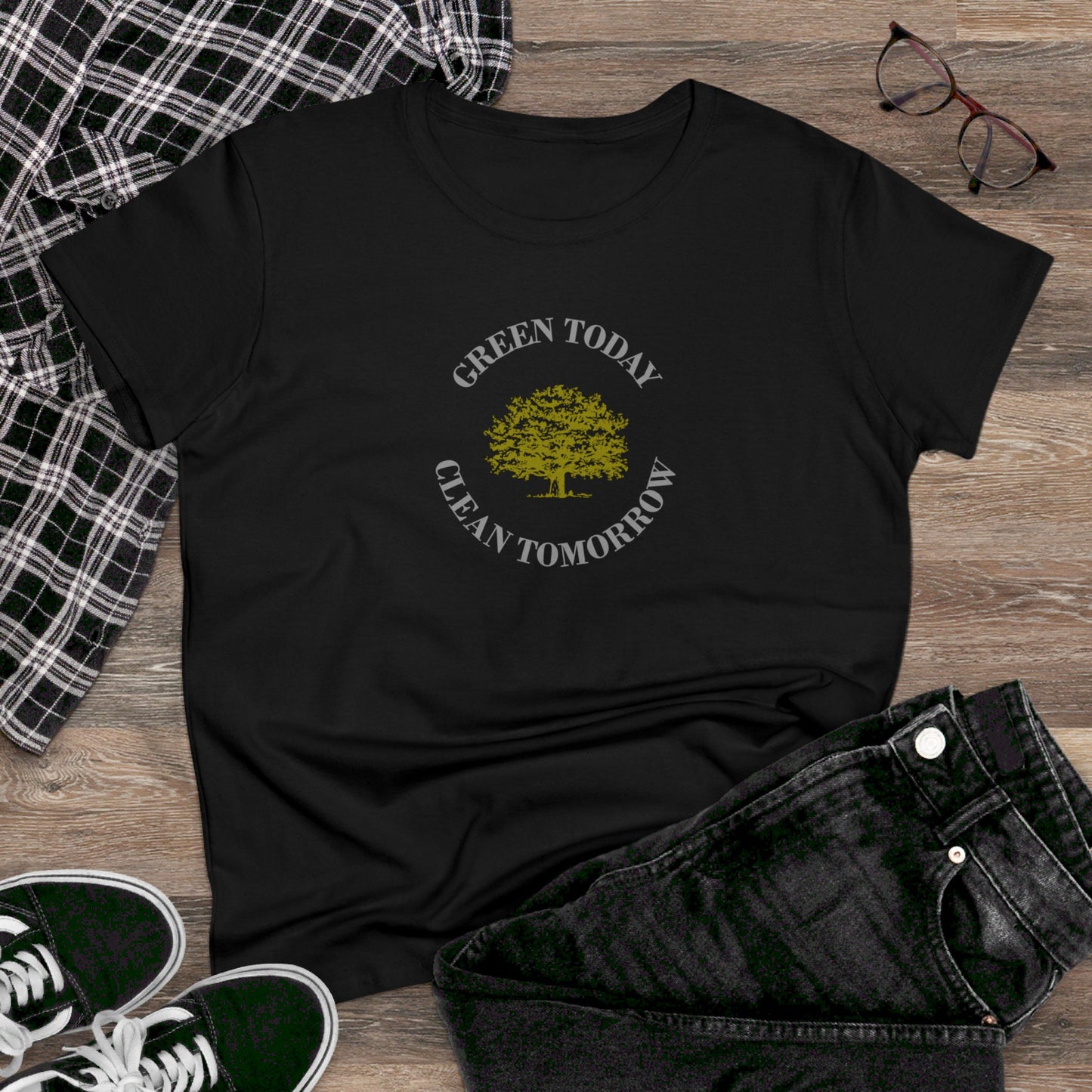 womens t-shirt - green today