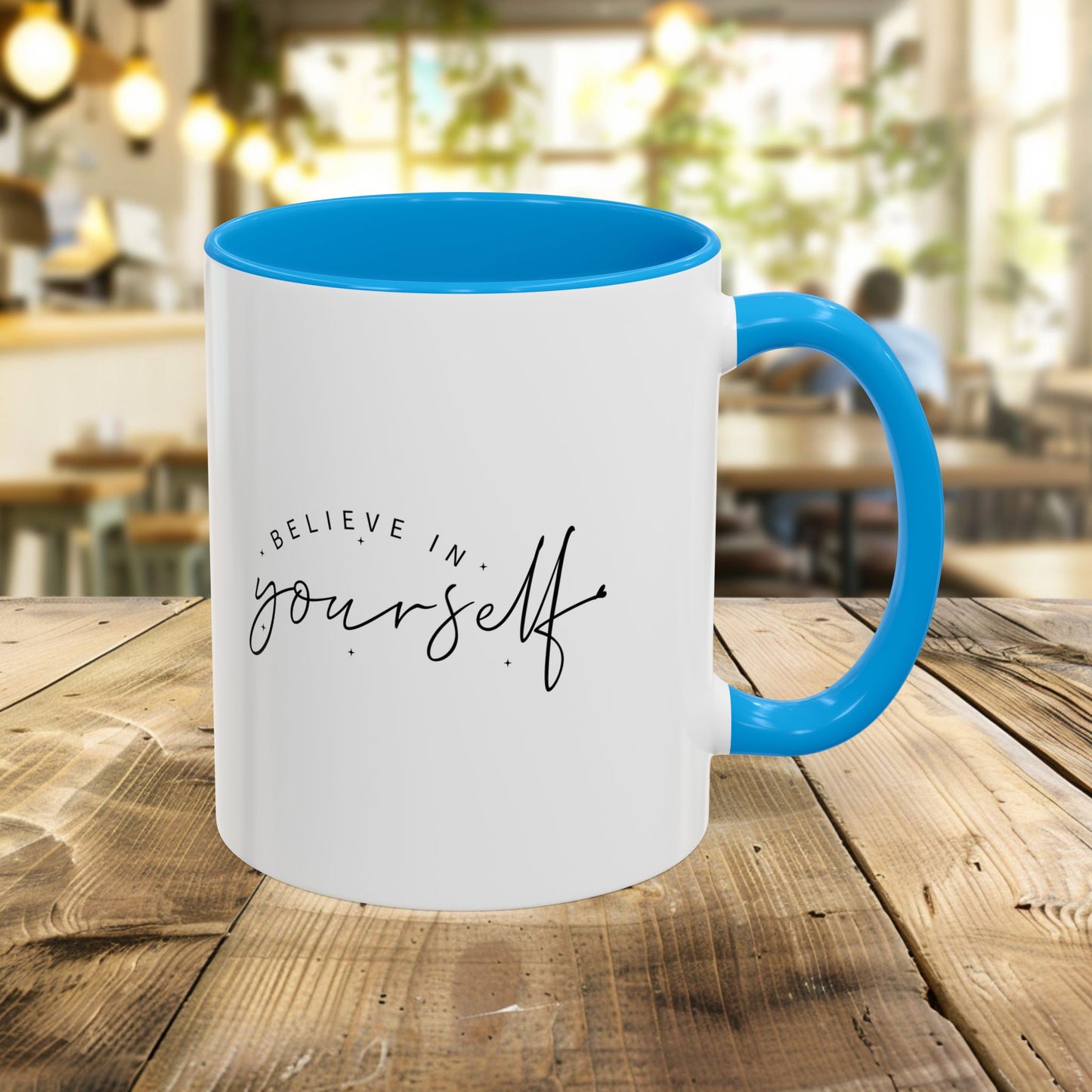 colorful inspirational mug - believe in yourself