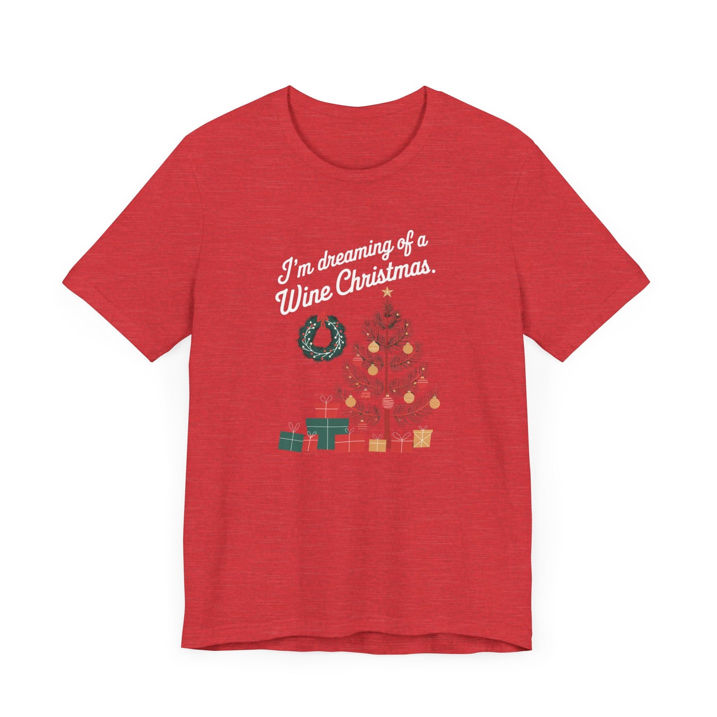 men & women christmas t-shirt. wine christmas! unisex christmas t-shirt.