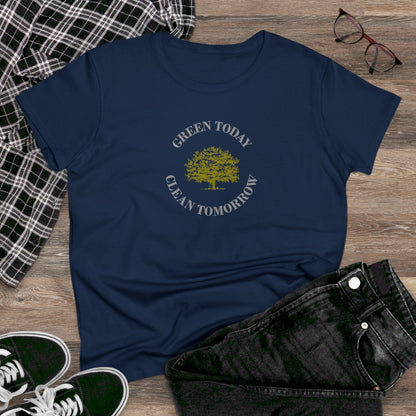 Womens T-Shirt - Green Today