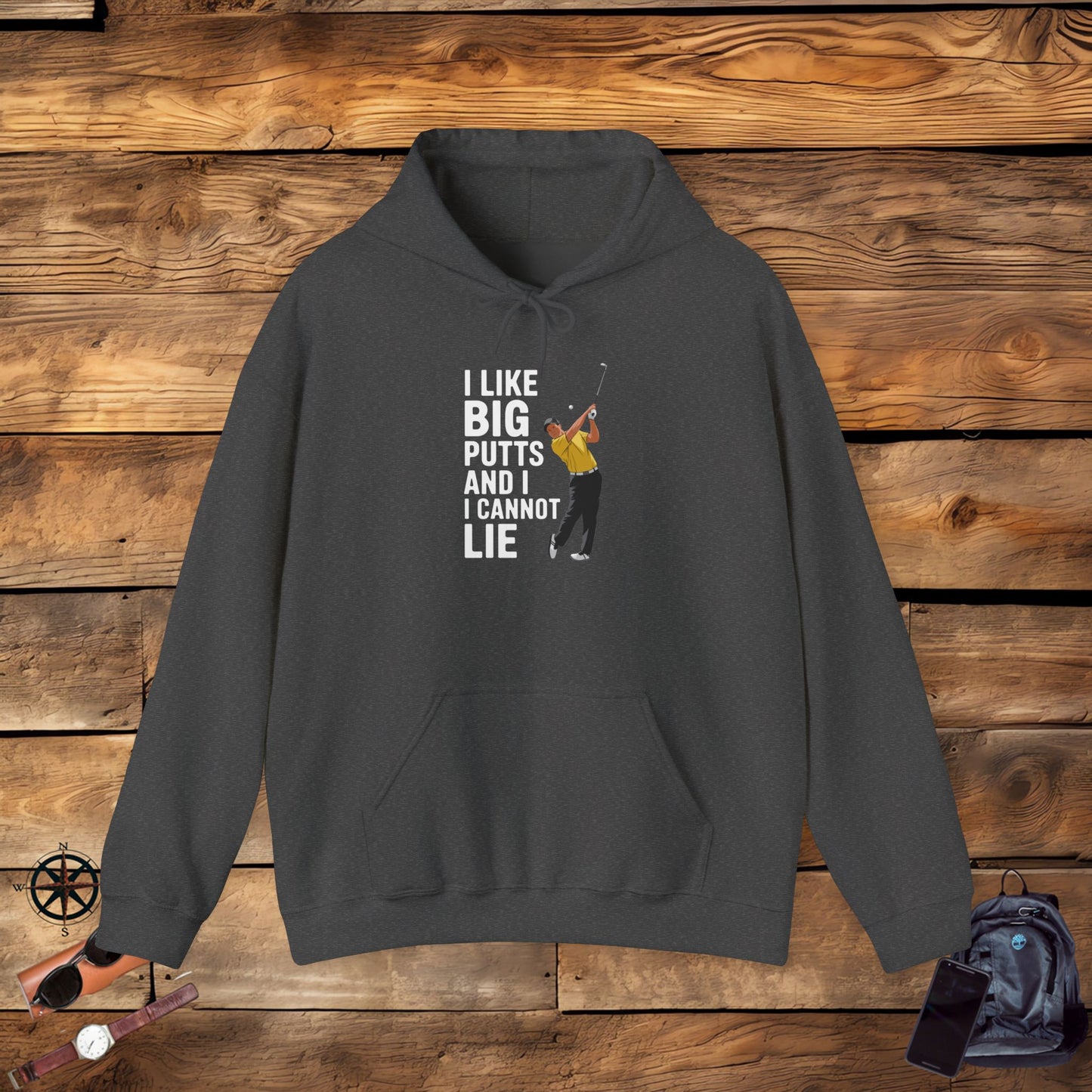 men & women golf sweatshirt: i like big putts and i cannot lie. unisex golf sweatshirt