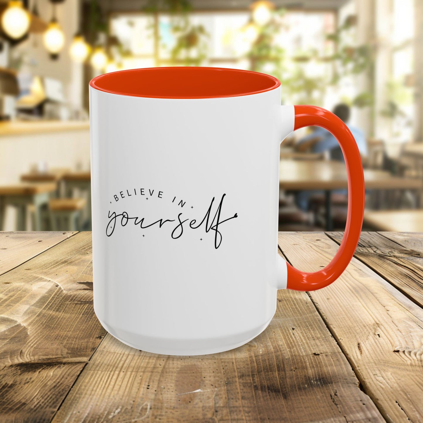 colorful inspirational mug - believe in yourself