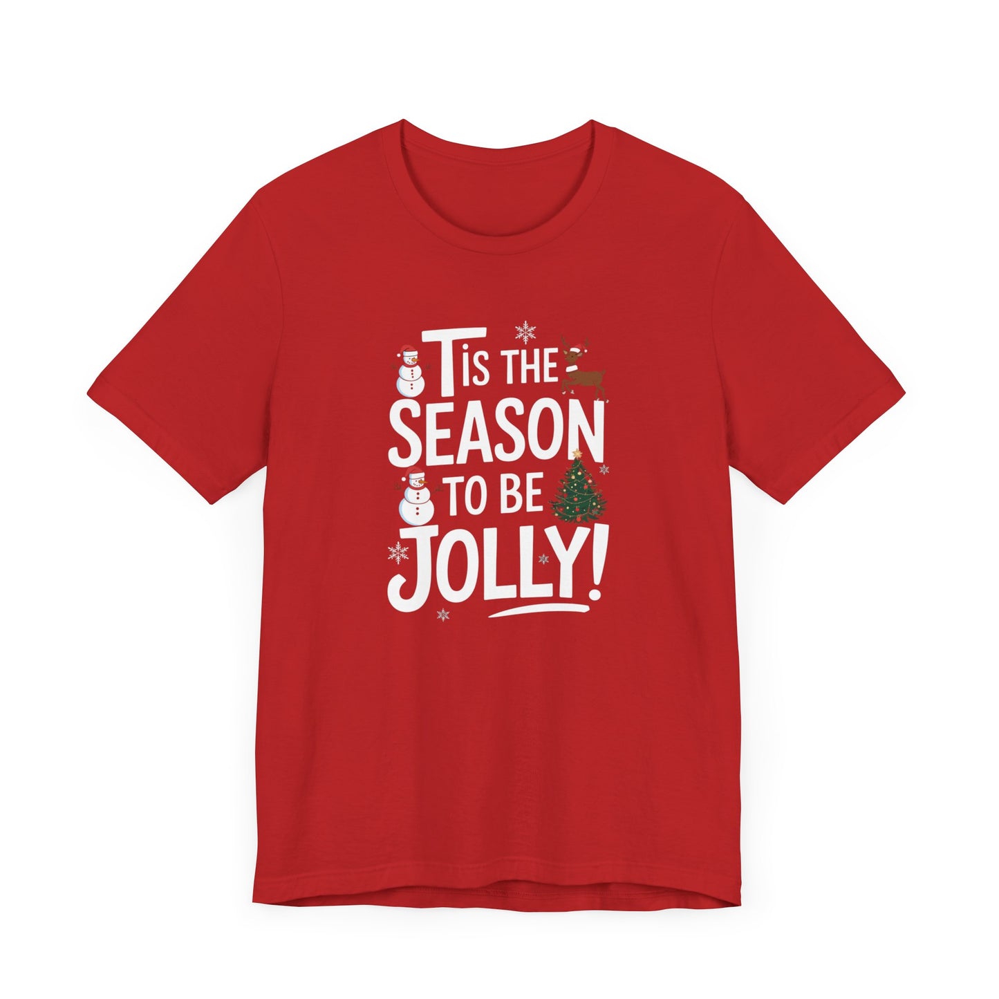 men & women christmas t-shirt. tis the season to be jolly. unisex christmas t-shirt.