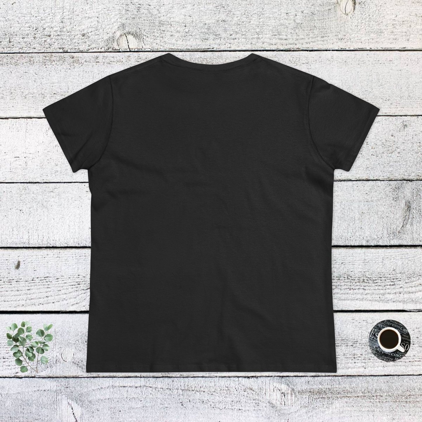women's midweight cotton tee - live is ruff, but dogs make it better | funny dog lover gift | cute pet quote design