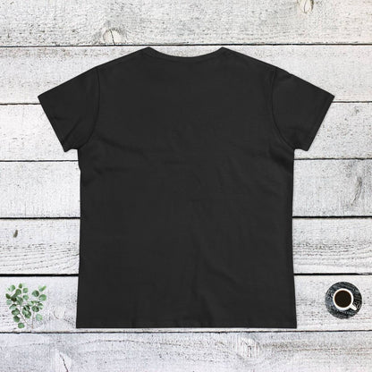 Women's Midweight Cotton Tee - Live is Ruff, But Dogs Make it better | Funny Dog Lover Gift | Cute Pet Quote Design