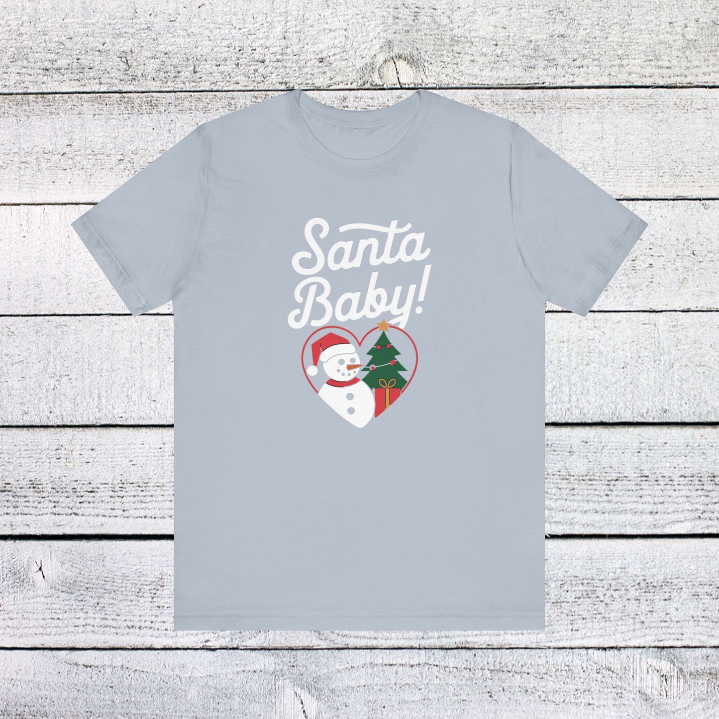 men & women christmas t-shirt. santa baby. unisex christmas t-shirt.