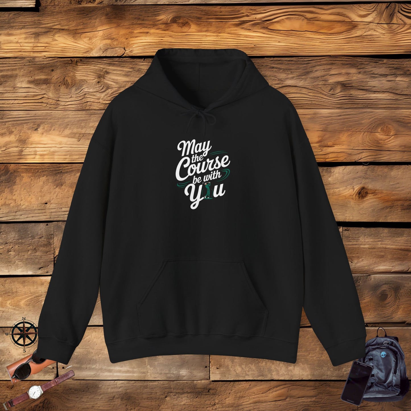 men & women golf sweatshirt: may the course be with you. unisex sweatshirt.