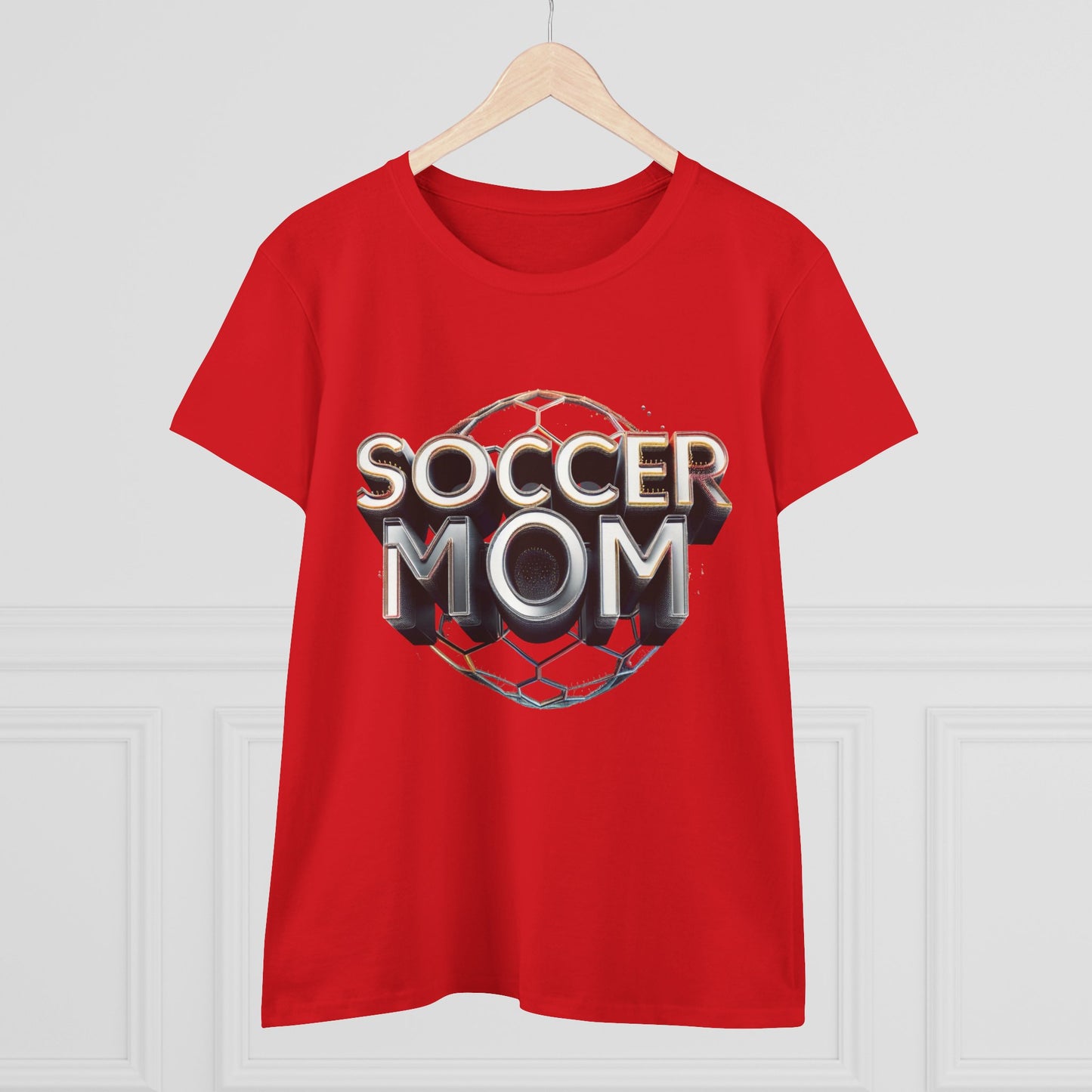 stylish women's cotton tee for soccer moms