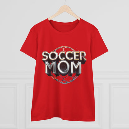 Stylish Women's Cotton Tee for Soccer Moms