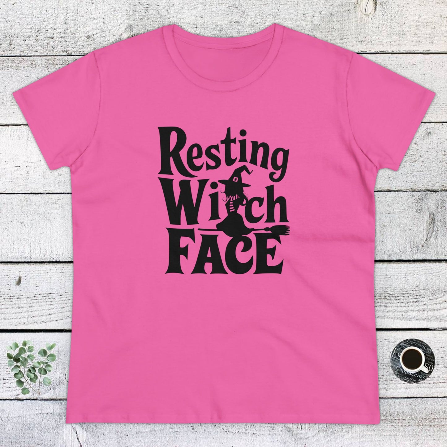 women's t-shirt, women's tee, halloween, funny gift, resting witch face!