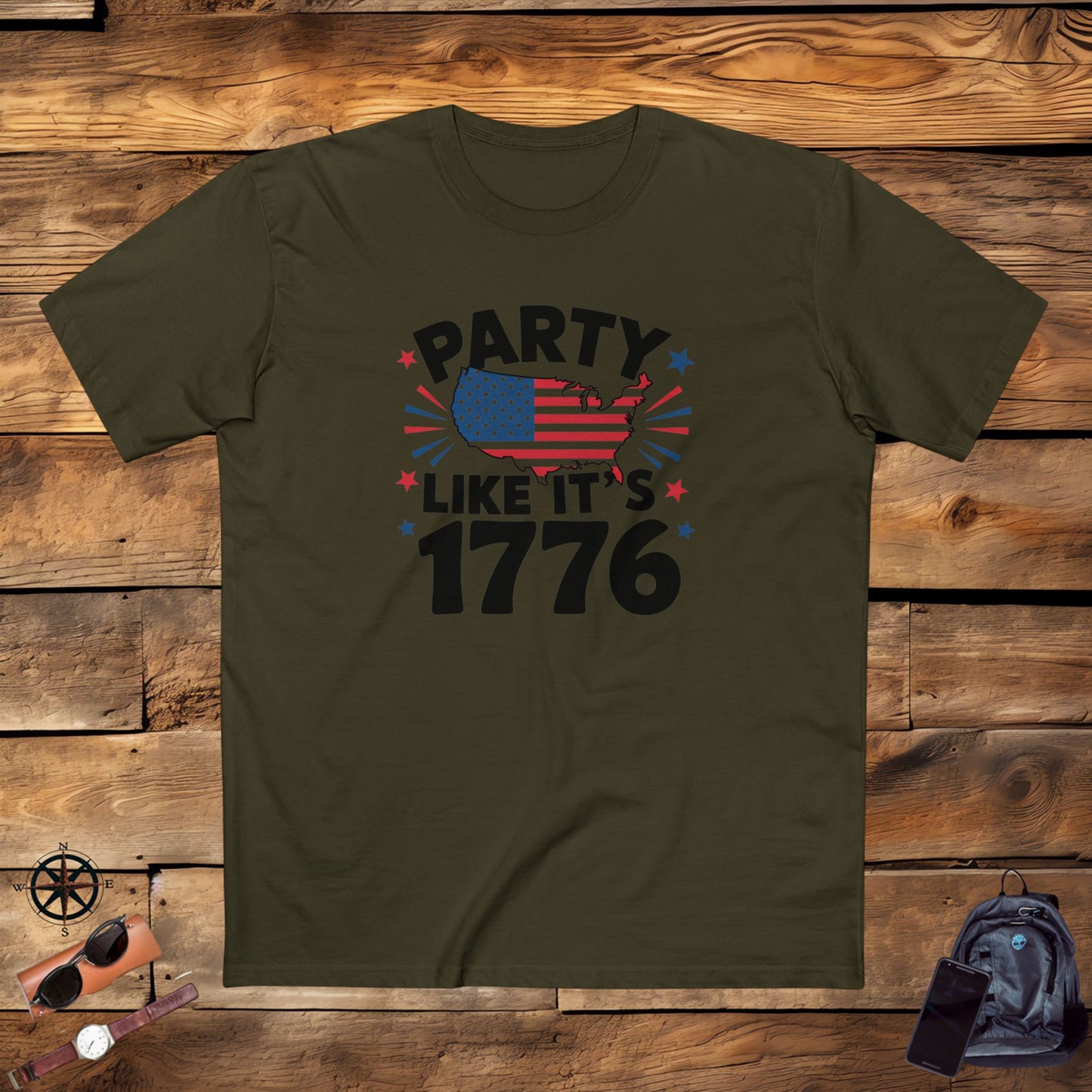 men's t-shirt, men's tee, funny gift, election, united states, party like its 1776