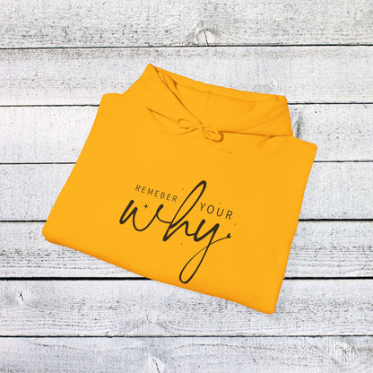 Unisex Heavy Blend™ Hooded Sweatshirt - Remember Your Why - Purpose Driven Motivation