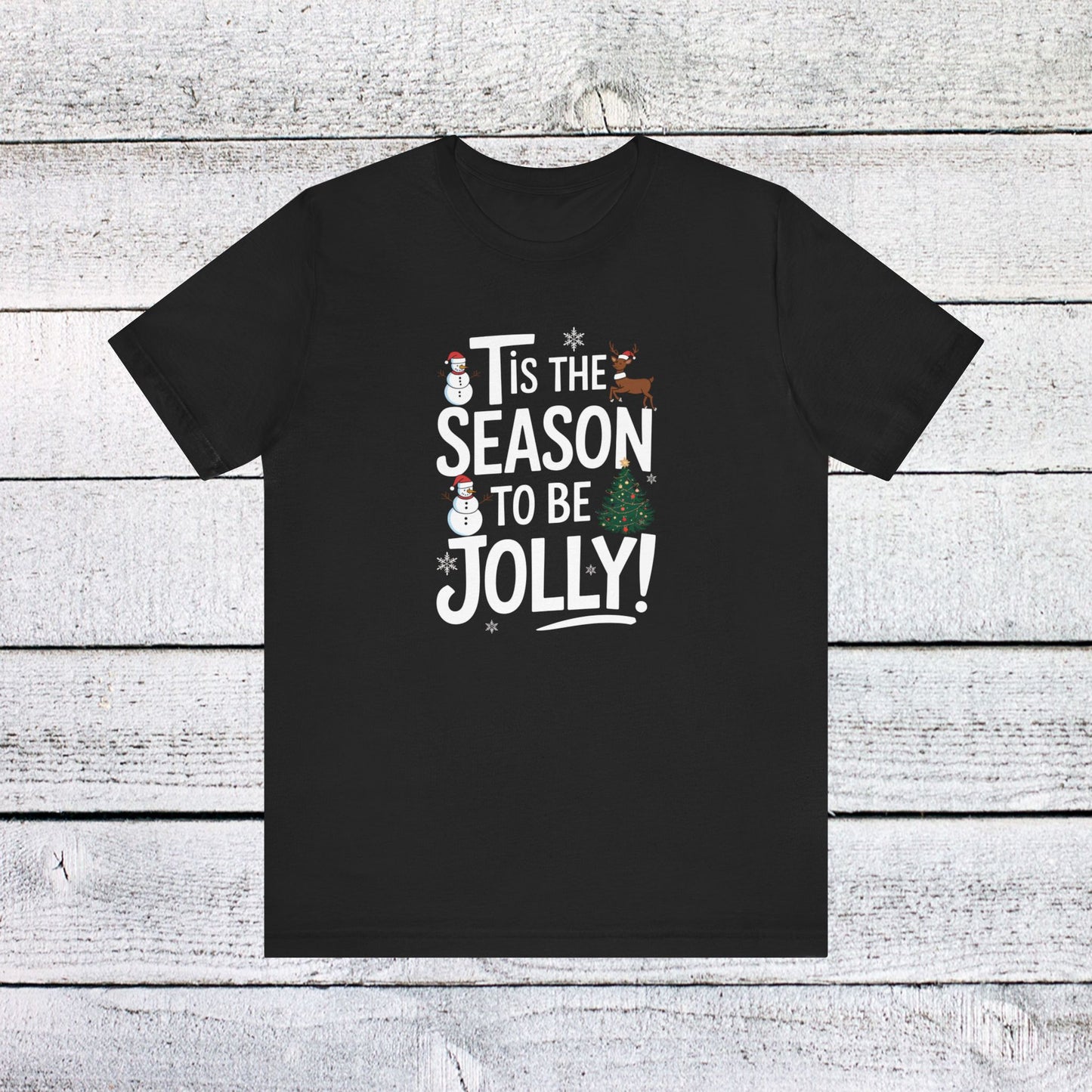 men & women christmas t-shirt. tis the season to be jolly. unisex christmas t-shirt.