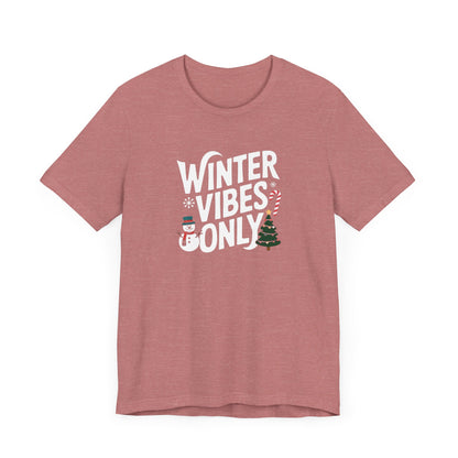 Men & Women Christmas T-Shirt. Winter Vibes. Unisex Christmas T-Shirt.