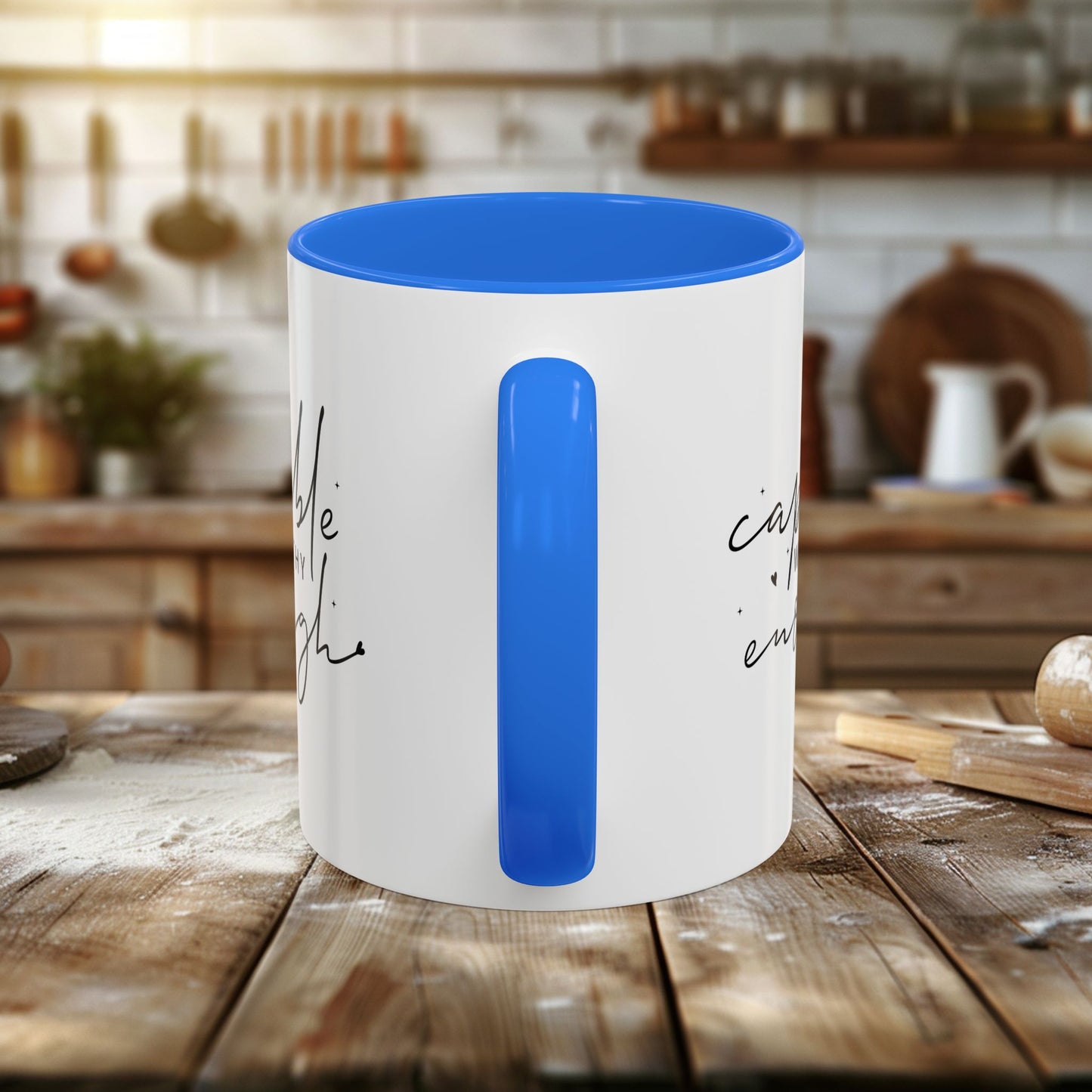 colorful mugs (11oz, 15oz) - capable, worth, enough - empowerment words
