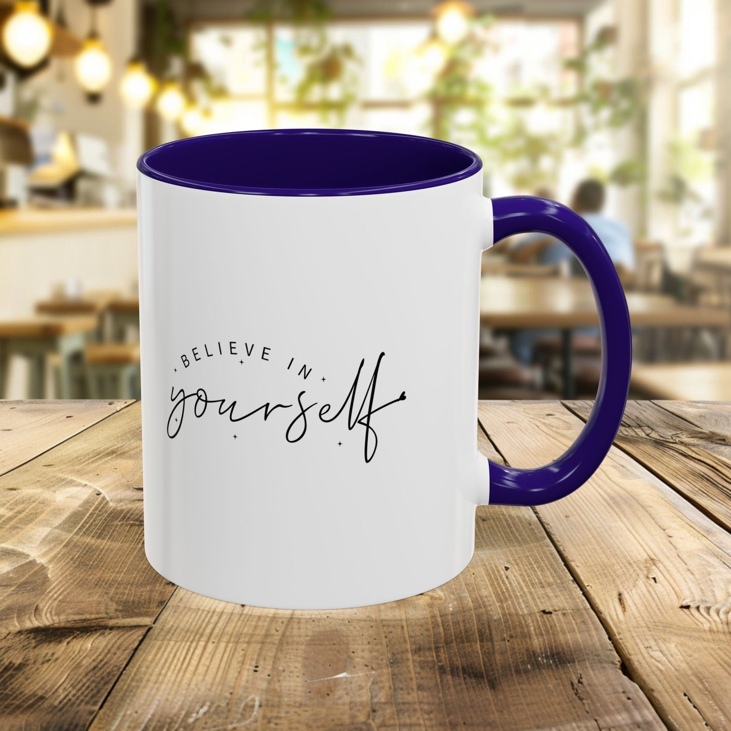 colorful inspirational mug - believe in yourself