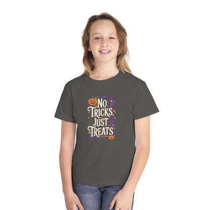 Youth T-Shirt, Youth Halloween T-Shirt, No Tricks Just Treats!