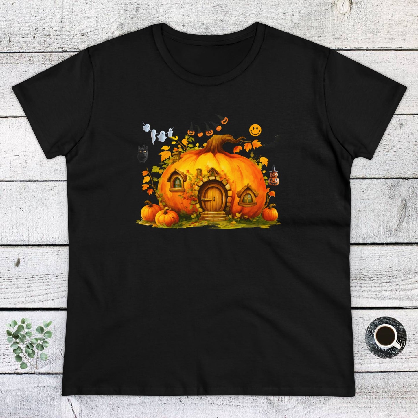 women halloween t-shirt, women's tee, pumpkins, funny, halloween gift