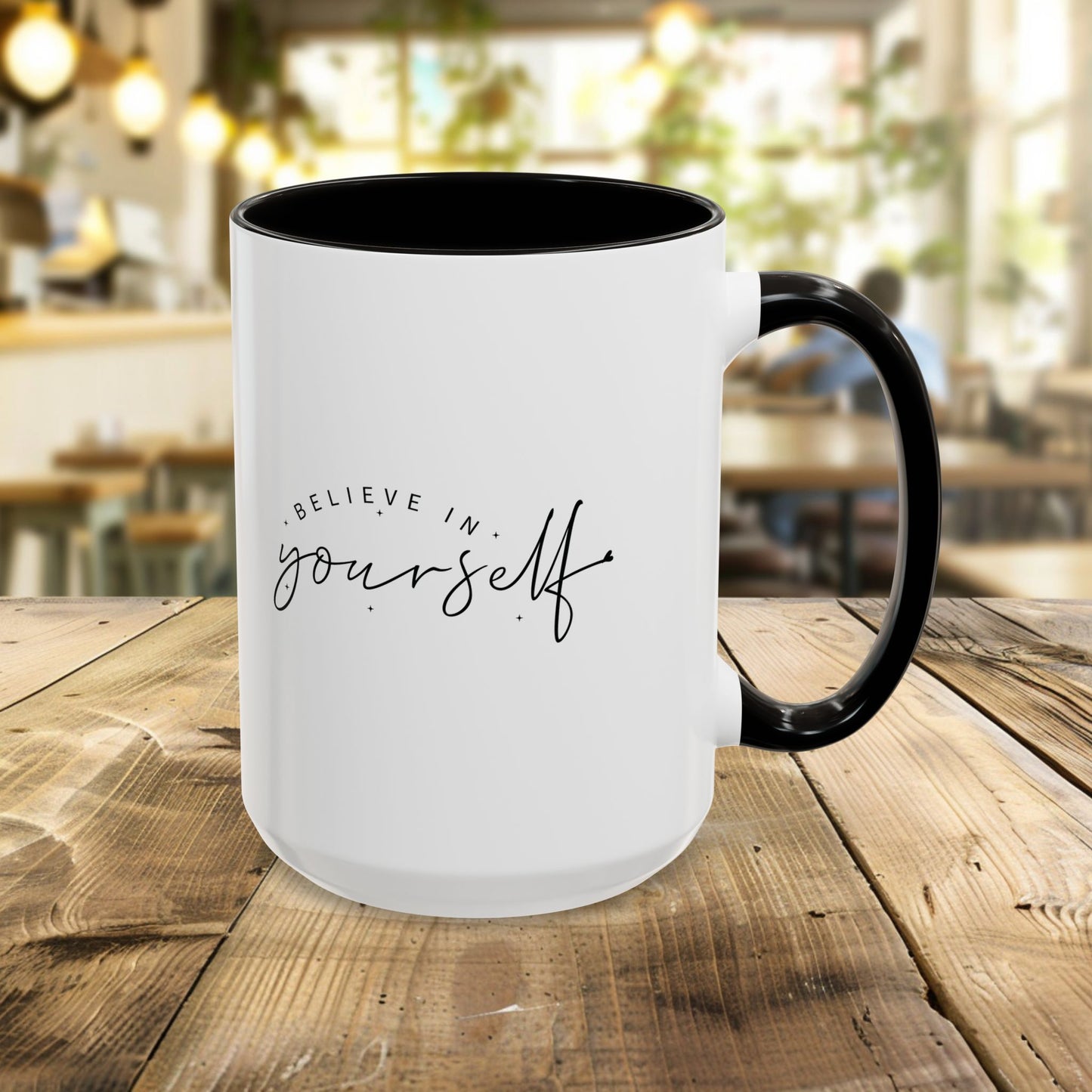 colorful inspirational mug - believe in yourself