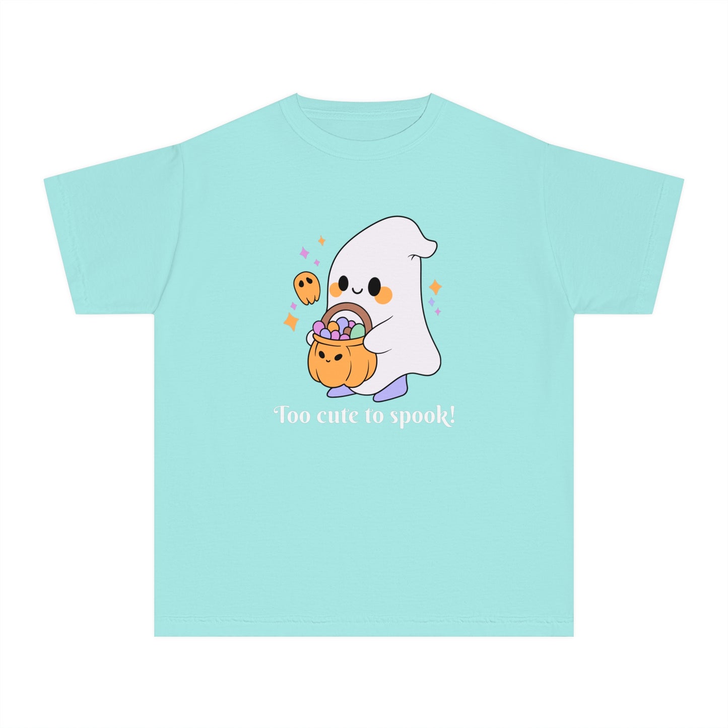 youth t-shirt, kids t-shirts, kids tee, halloween, cute - too cute to spook!