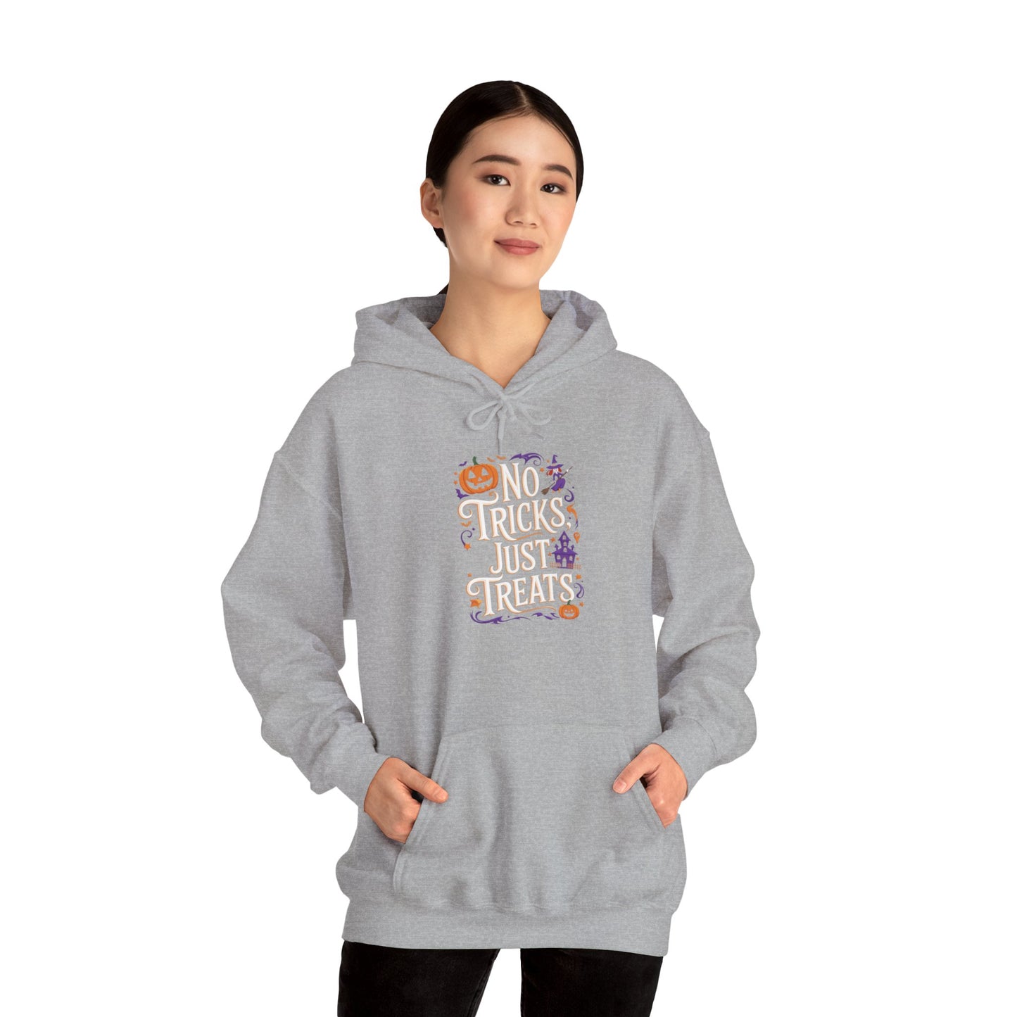 unisex hoodie - halloween hoodie -no tricks just treats!