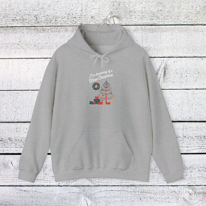 Men's and Women's Christmas Sweatshirt. Wine Christmas! Unisex Christmas Sweatshirt.