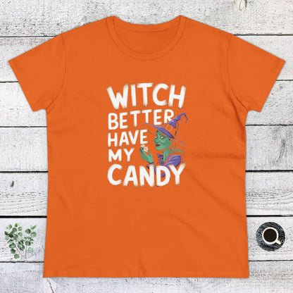 Women's T-Shirt, women's Tee, Women's Halloween, Funny Gift, Witch!