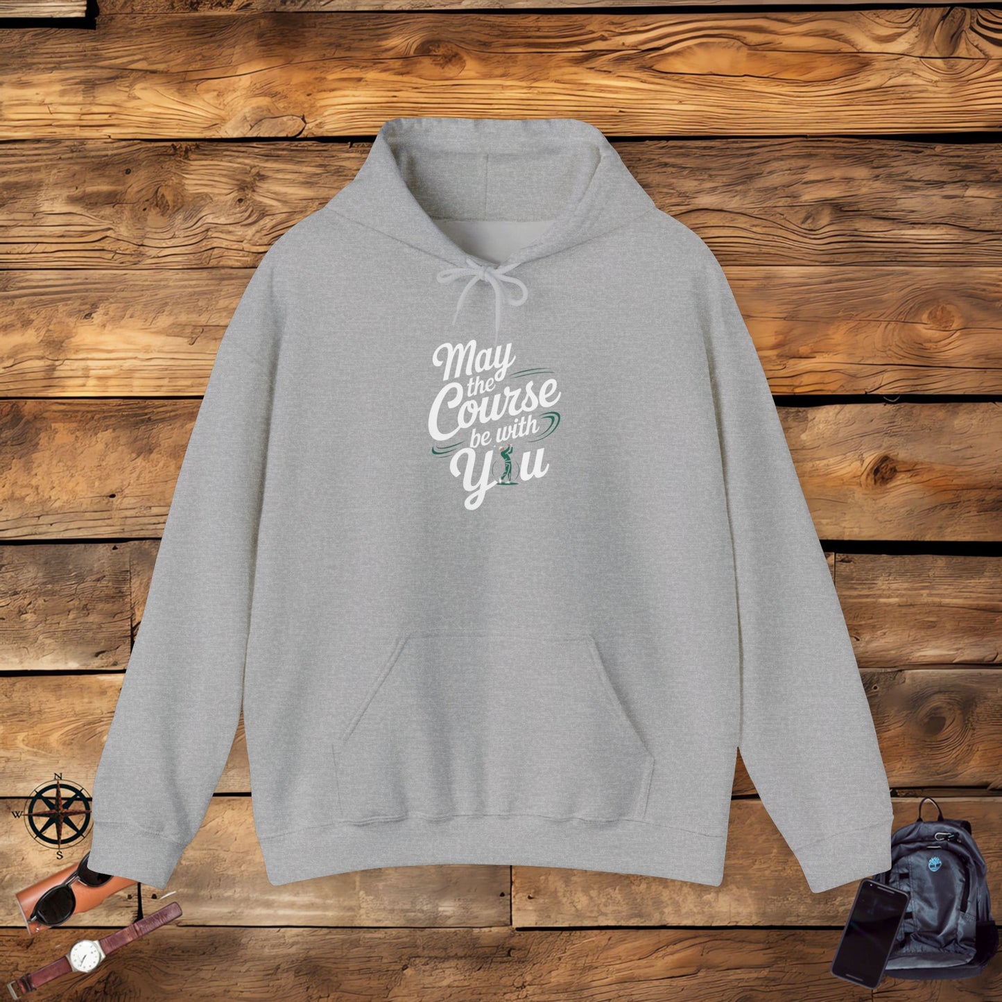 men & women golf sweatshirt: may the course be with you. unisex sweatshirt.