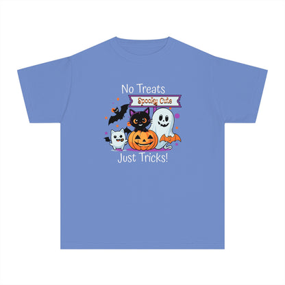 Youth T-Shirt, Youth Halloween T-Shirt, No Treats, Just Tricks!