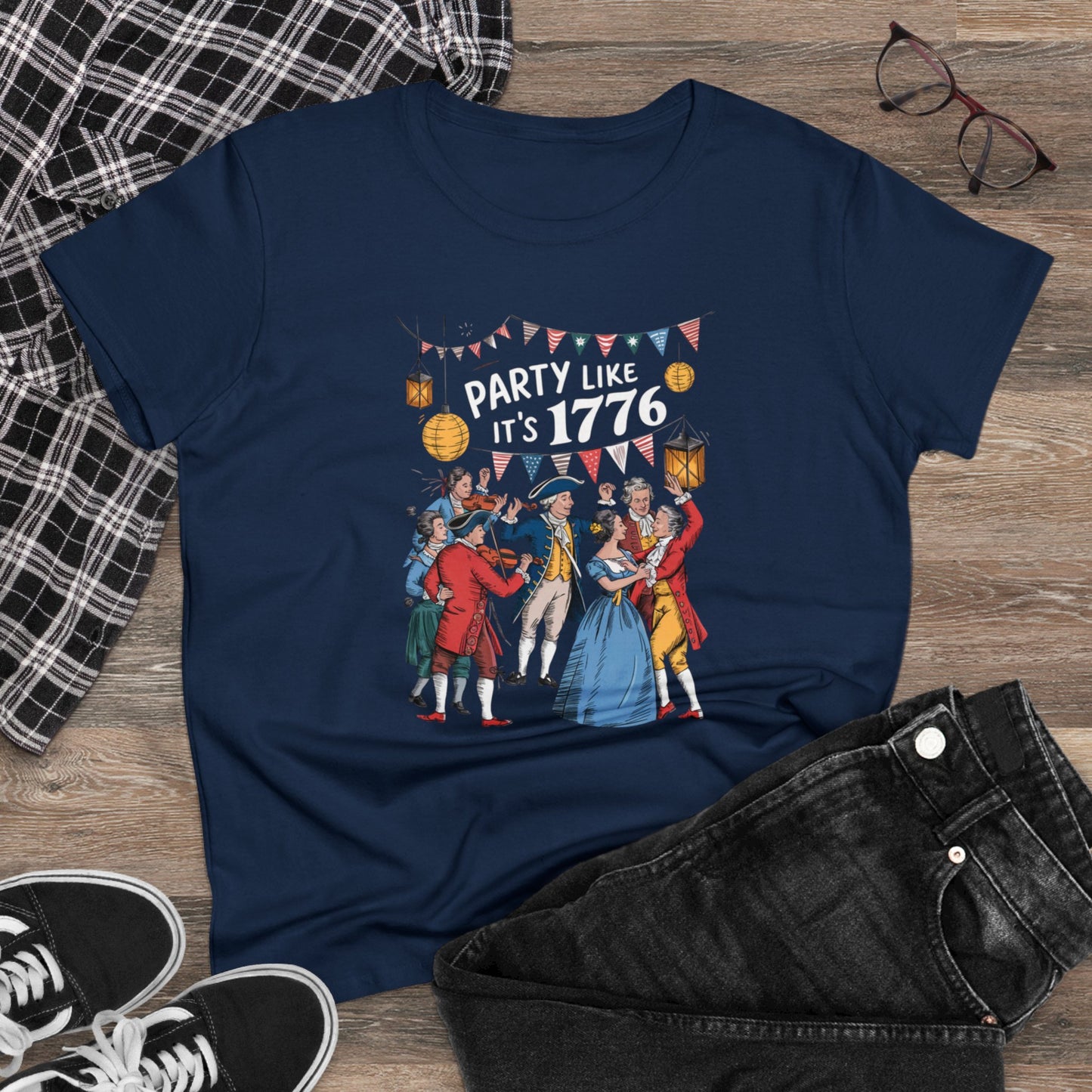 women's t-shirt, women's tee, election, party like is 1776!