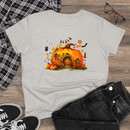 Women Halloween T-Shirt, Women's Tee, Pumpkins, Funny, Halloween Gift