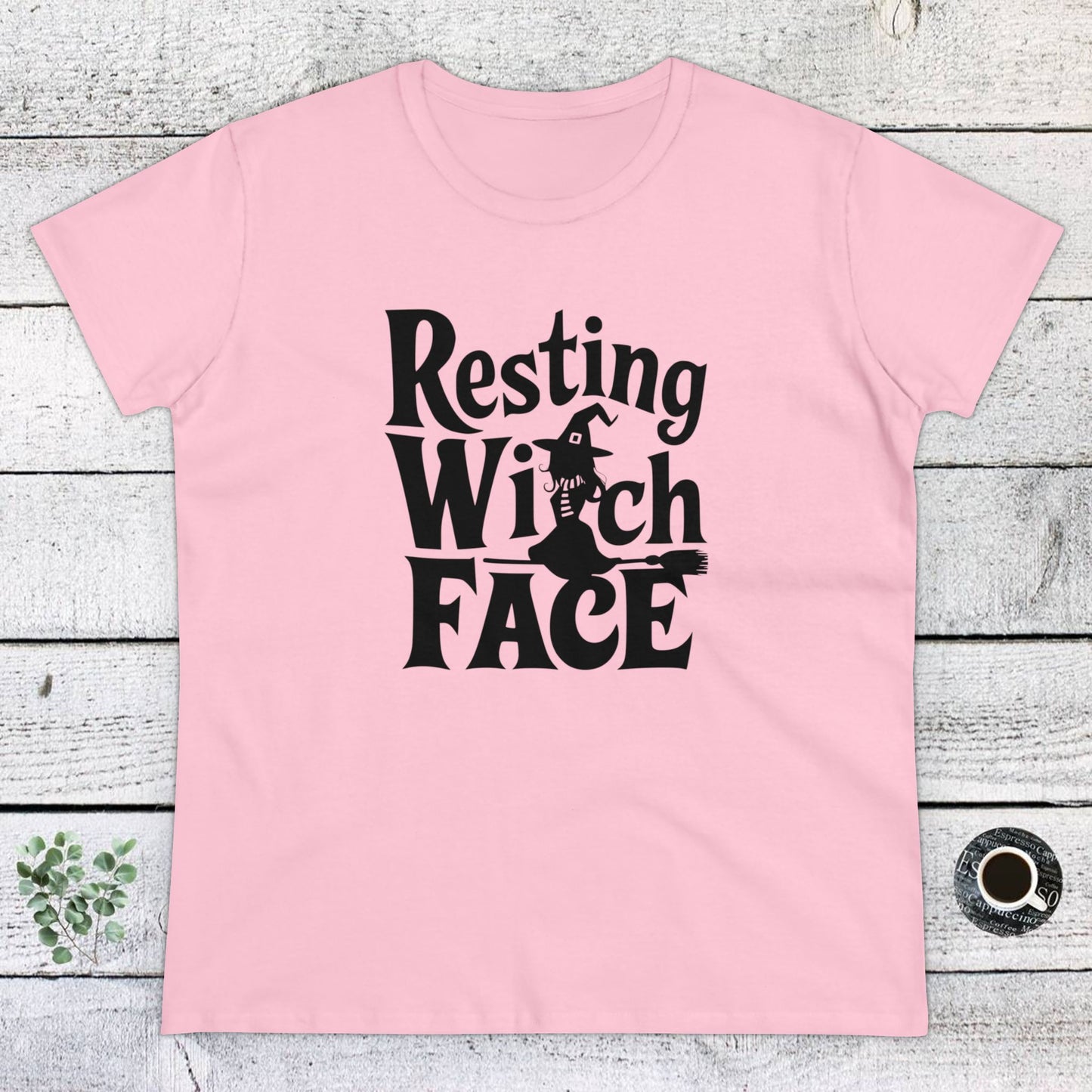 women's t-shirt, women's tee, halloween, funny gift, resting witch face!