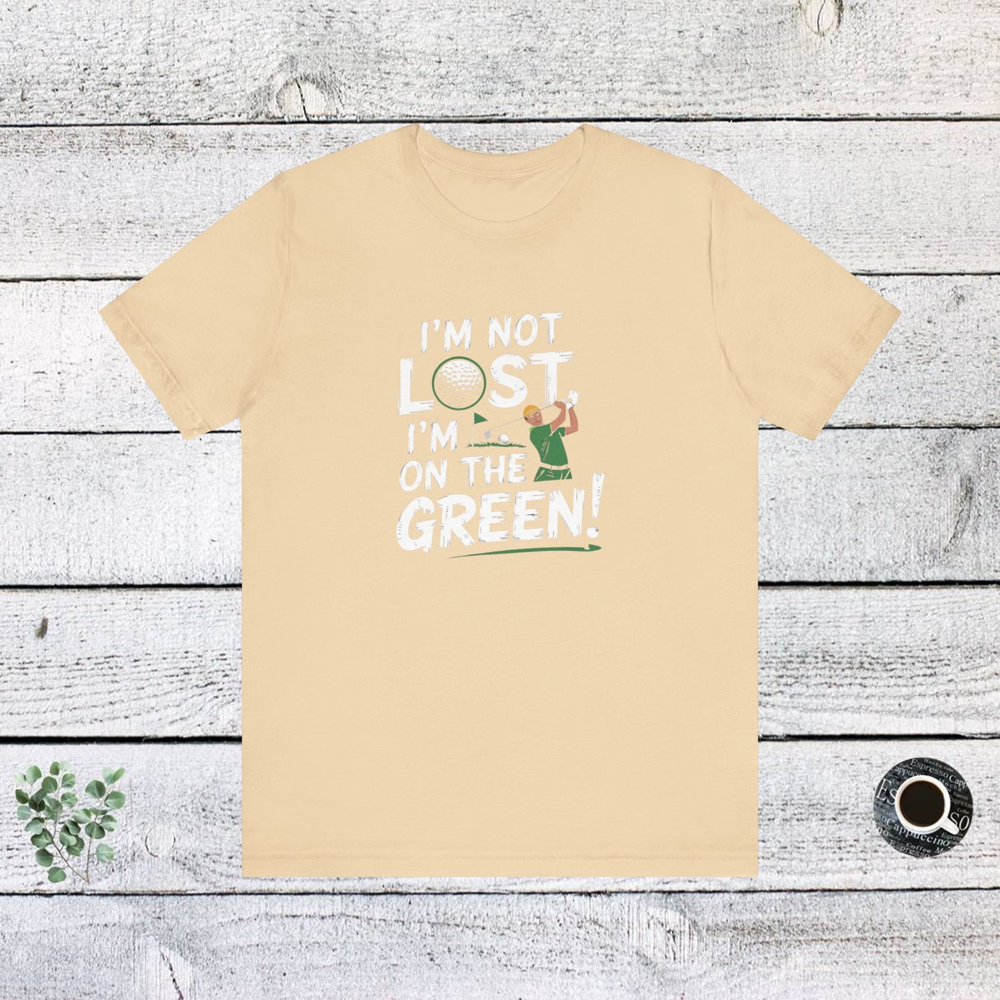 men & women golf t-shirt: on the green! unisex golf t-shirt