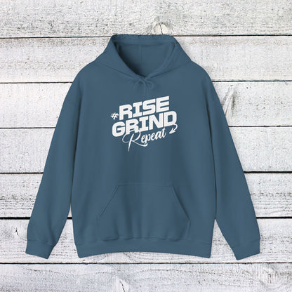 Unisex Heavy Blend™ Hooded Sweatshirt - Rise, Grind, Repeat - Hustle Daily Motivation