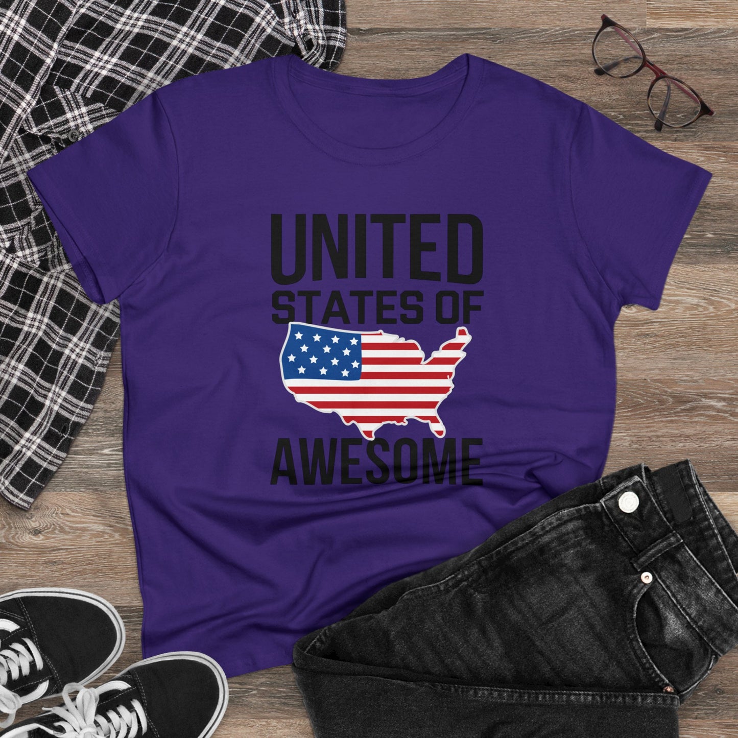 women's t-shirt, women's tee, funny gift, united states of awesome!