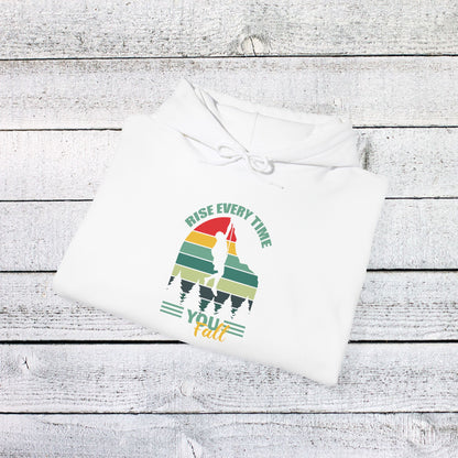 Unisex Heavy Blend™ Hooded Sweatshirt - Rise Every Time You Fall - Resilience Quote