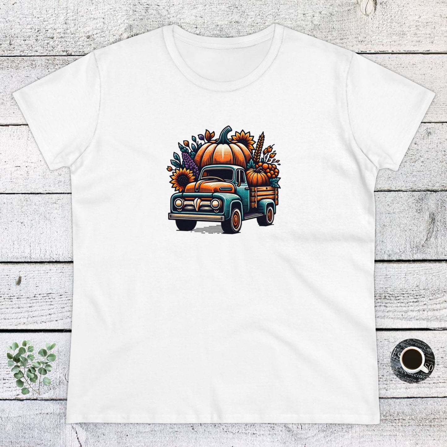 womens t-shirt - pumpkin truck!